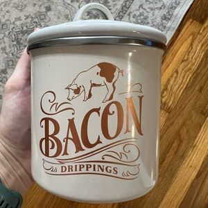 Ayesha Curry Enamel on Steel Bacon Grease Can / Bacon Grease Container - 4 Inch